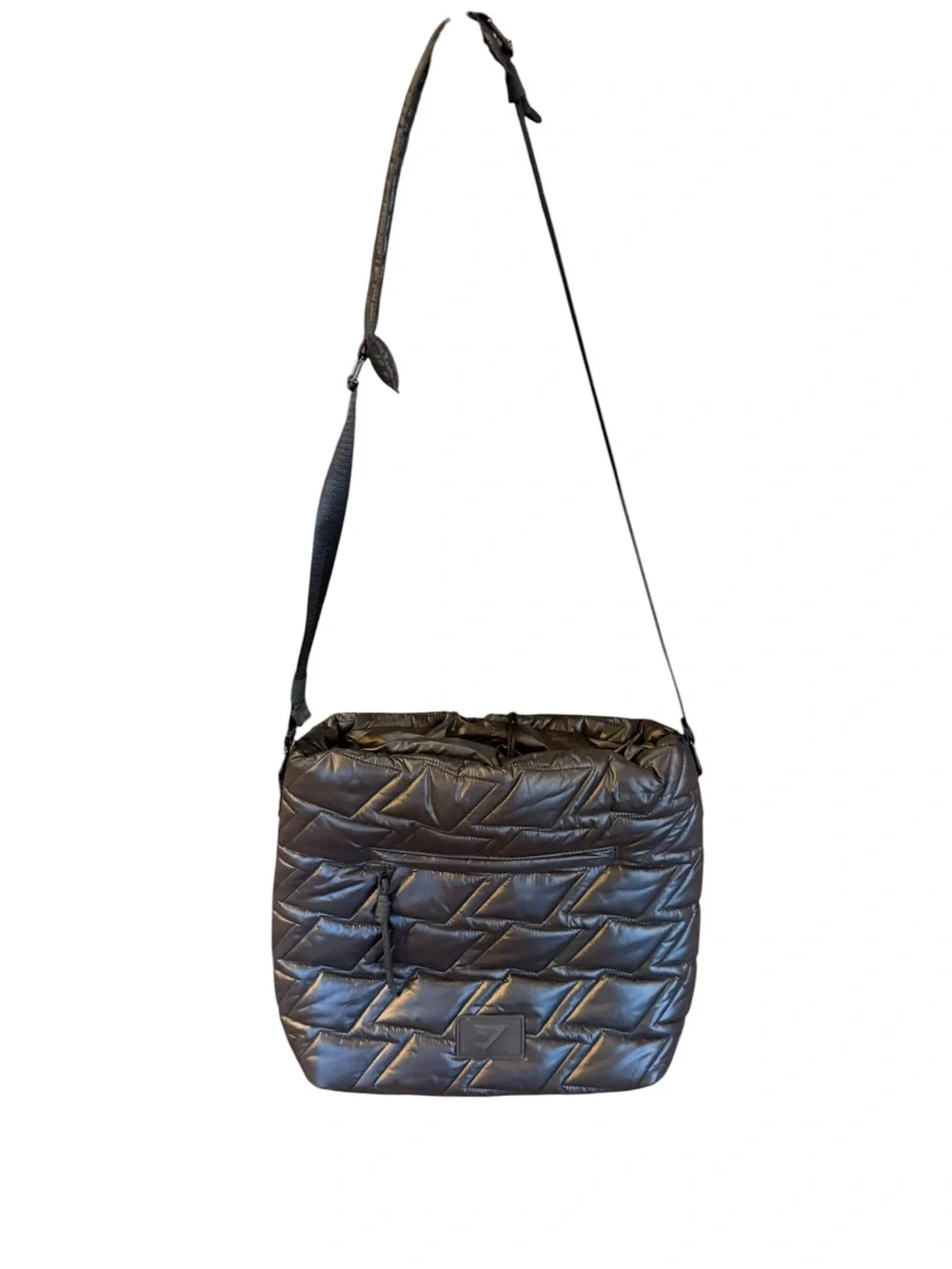 Gymshark Quilted Crossbody Yoga Bag in Black 15” x 13”